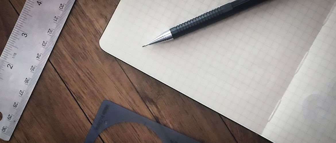 sketchbook with pencil